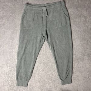 Barefoot Dreams CozyChic Ultra Lite Knit Pants Women Size XL Petite Green Lounge